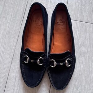 Carmina Loafers in Black Suede